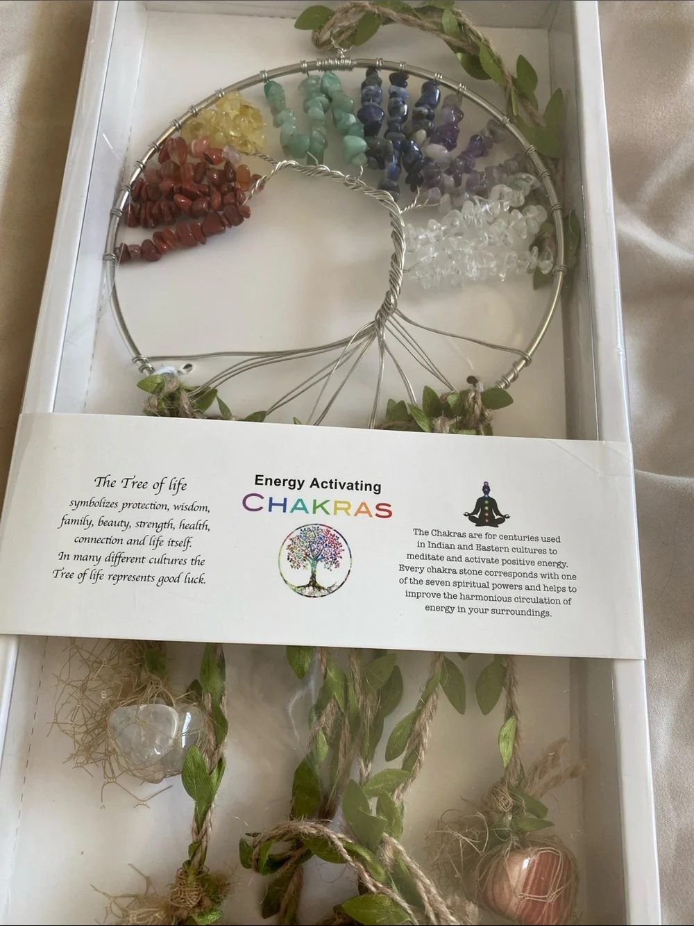 Energy Activating Chakras Tree of Life Wall Hanging - Multicolor